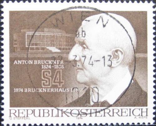 Potovn znmka Rakousko 1974 Anton Bruckner, skladatel 1A Mi# 1443