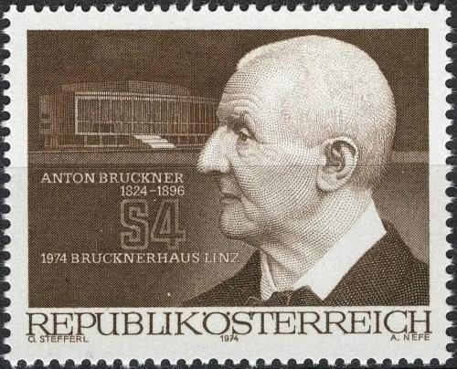 Potovn znmka Rakousko 1974 Anton Bruckner, skladatel Mi# 1443