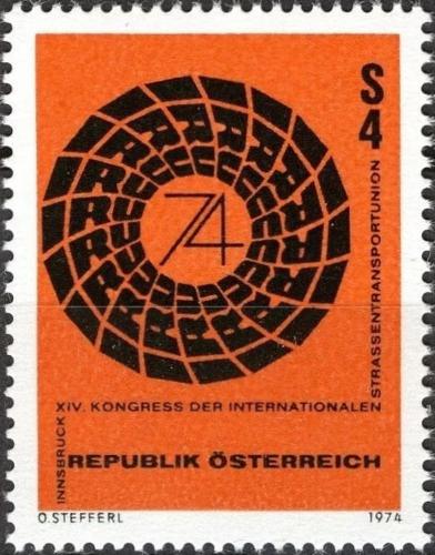 Potovn znmka Rakousko 1974 Dopravn kongres Mi# 1453