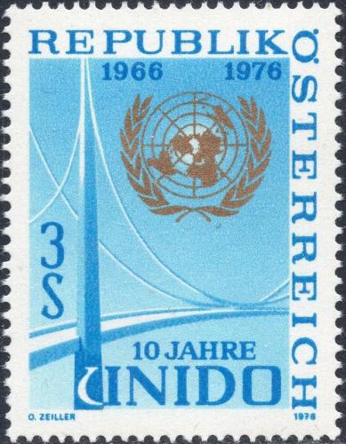 Potovn znmka Rakousko 1976 UNIDO, 10. vro Mi# 1532