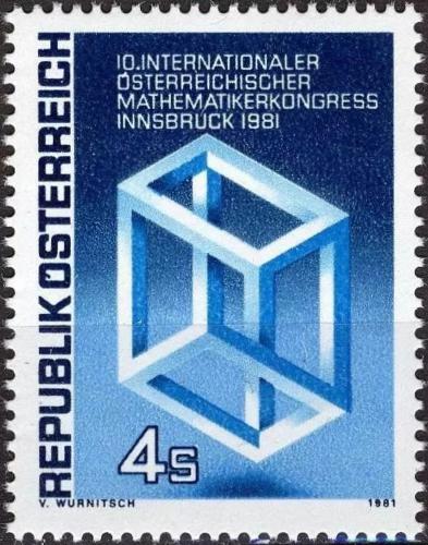 Potovn znmka Rakousko 1981 Matematick kongres Mi# 1680