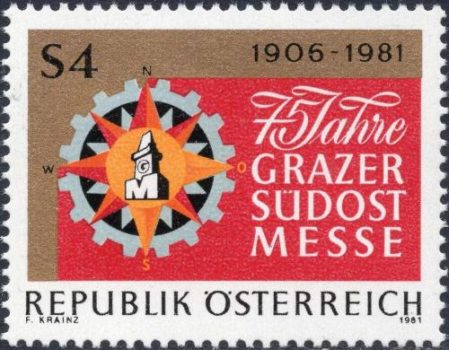 Potovn znmka Rakousko 1981 Veletrh v Grazu Mi# 1682