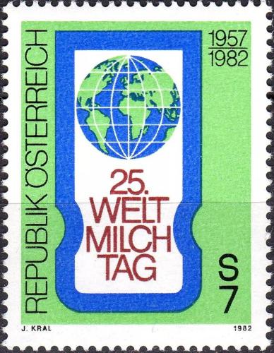 Potovn znmka Rakousko 1982 Svtov den mlka Mi# 1705