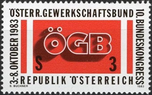 Potovn znmka Rakousko 1983 Kongres odbor Mi# 1754