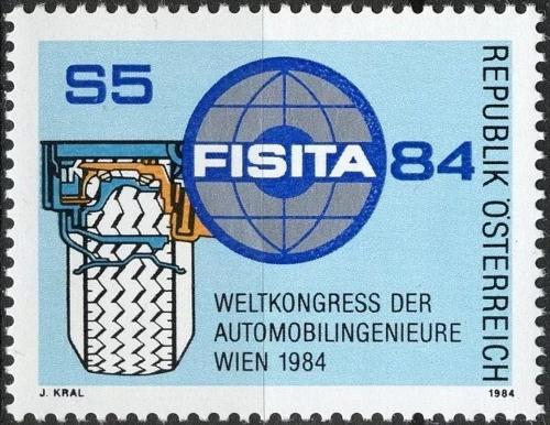 Potovn znmka Rakousko 1984 Kongres inenr autoprmyslu Mi# 1770