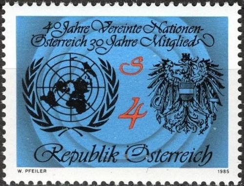 Potovn znmka Rakousko 1985 OSN, 40. vro Mi# 1817