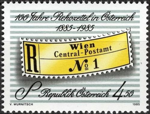 Potovn znmka Rakousko 1985 Registran nlepky Mi# 1806