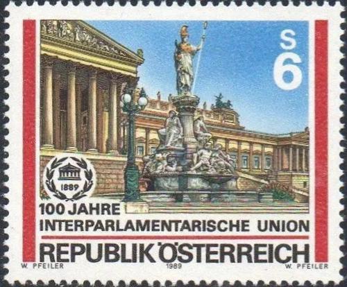 Potovn znmka Rakousko 1989 Budova parlamentu ve Vdni Mi# 1964