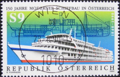Potovn znmka Rakousko 1990 Stavba lod Mi# 1999