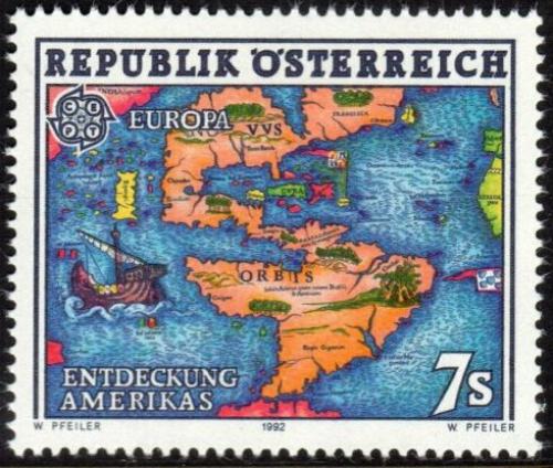 Poštovní známka Rakousko 1992 Evropa CEPT, objevení Ameriky Mi# 2062