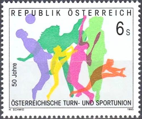 Potovn znmka Rakousko 1995 Gymnastika Mi# 2148
