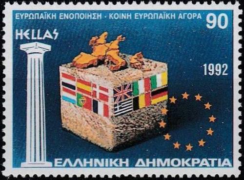 Poštovní známka Øecko 1992 Sjednocení Evropy Mi# 1824