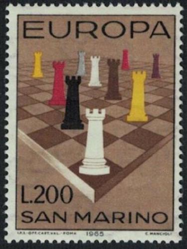Poštovní známka San Marino 1965 Evropa CEPT, šachy Mi# 842