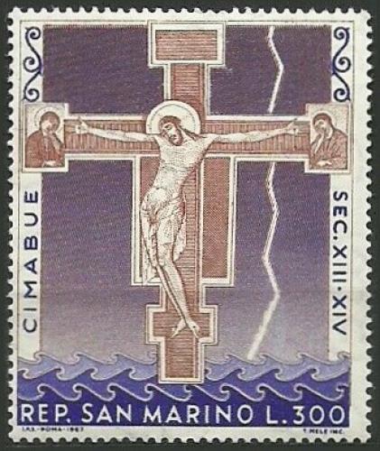 Poštovní známka San Marino 1967 Kristus na køíži Mi# 902
