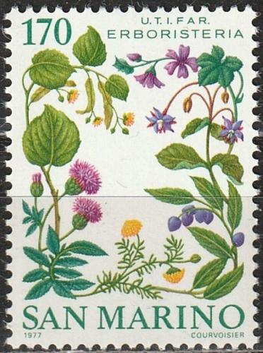 Poštovní známka San Marino 1977 Léèivé rostliny Mi# 1148