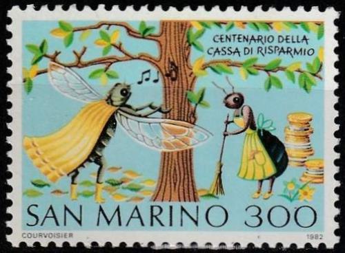 Poštovní známka San Marino 1982 Státní spoøitelna, 100. výroèí Mi# 1247