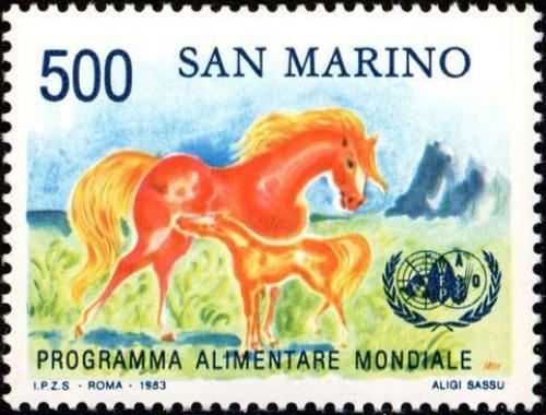 Poštovní známka San Marino 1983 Svìtový potravinový program Mi# 1287