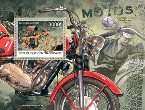 Poštovní známka SAR 2012 Historické motocykly Mi# Block 981 Kat 14€