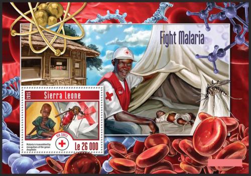 Potovn znmka Sierra Leone 2015 Boj proti malrii Mi# Block 794 Kat 12
