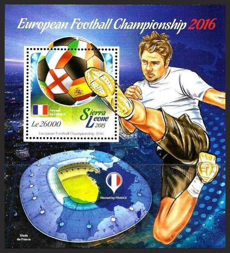 Poštovní známka Sierra Leone 2015 ME ve fotbale Mi# Block 774 Kat 12€