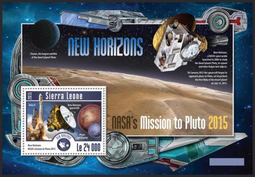 Potovn znmka Sierra Leone 2015 Mise k planet Pluto Mi# Block 790 Kat 11