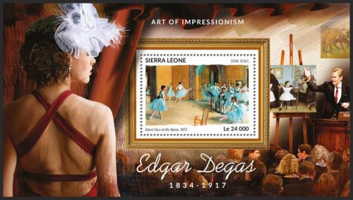 Poštovní známka Sierra Leone 2015 Umìní, Edgar Degas Mi# Block 817 Kat 11€