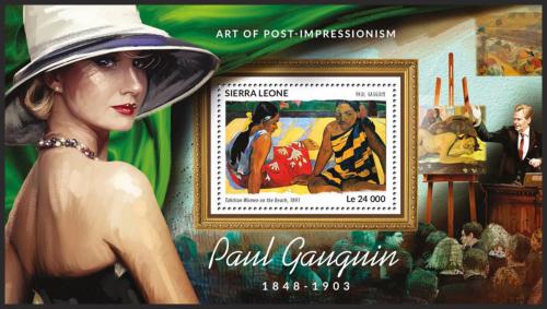 Potovn znmka Sierra Leone 2015 Umn, Paul Gauguin Mi# Block 826 Kat 11