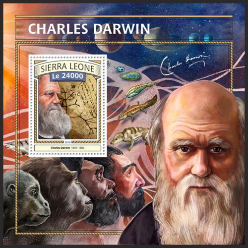 Potovn znmka Sierra Leone 2016 Charles Darwin Mi# Block 1111 Kat 11