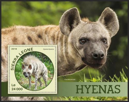 Poštovní známka Sierra Leone 2016 Hyeny Mi# Block 911 Kat 11€