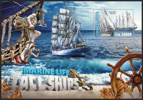 Poštovní známka Sierra Leone 2016 Plachetnice Mi# Block 954 Kat 11€