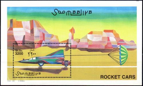 Potovn znmka Somlsko 2001 Raketov auta Mi# Block 75 Kat 14