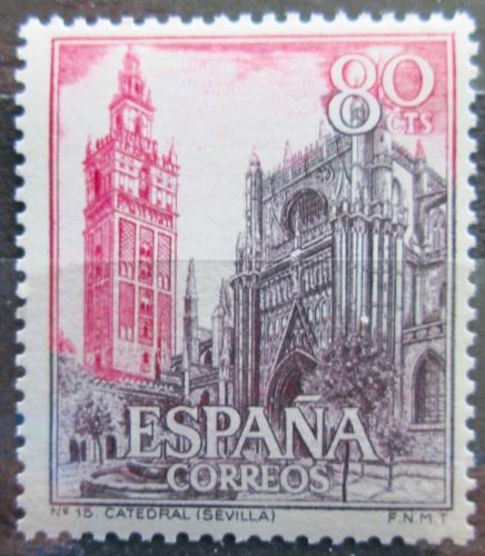 Potovn znmka panlsko 1965 Katedrla v Seville Mi# 1554
