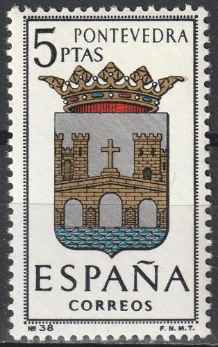 Potovn znmka panlsko 1965 Znak Pontevedra Mi# 1528