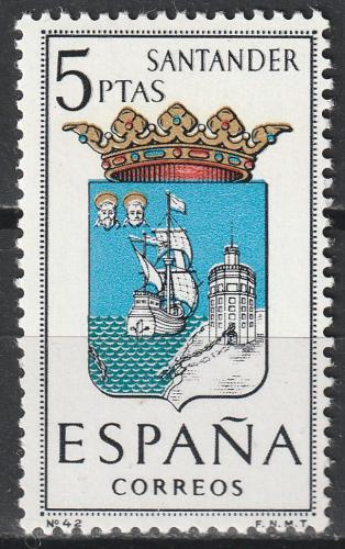 Potovn znmka panlsko 1965 Znak Santander Mi# 1555