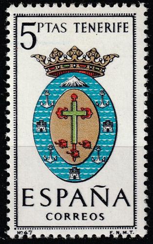 Potovn znmka panlsko 1965 Znak Tenerife Mi# 1577
