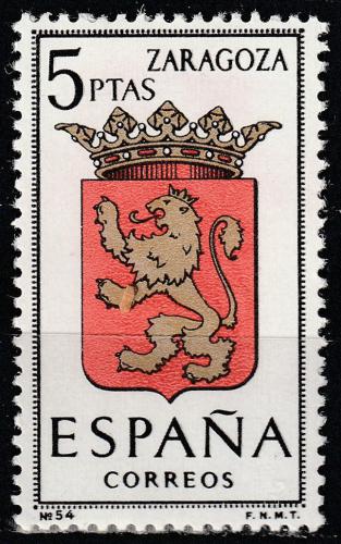 Potovn znmka panlsko 1966 Znak Zaragoza Mi# 1623