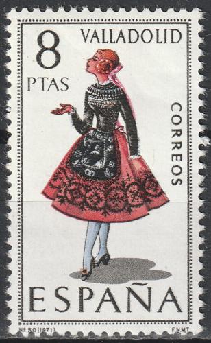 Potovn znmka panlsko 1971 Lidov kroj Valladolid Mi# 1910