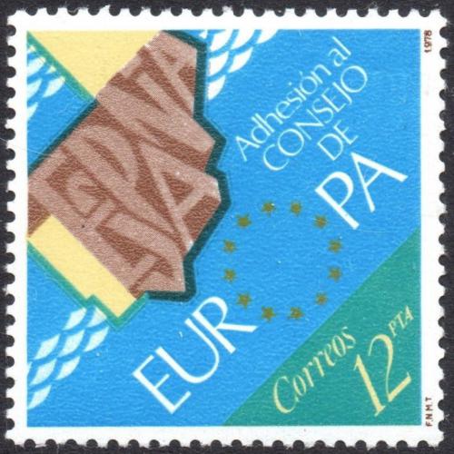Poštovní známka Španìlsko 1978 Vstup do Evropské rady Mi# 2368