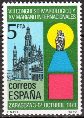 Potovn znmka panlsko 1979 Bazilika v Zaragoze Mi# 2435