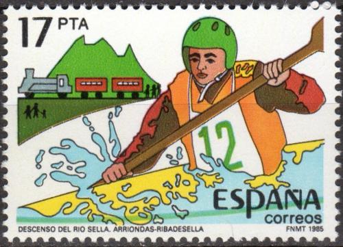 Poštovní známka Španìlsko 1985 Jízda na kajaku Mi# 2694