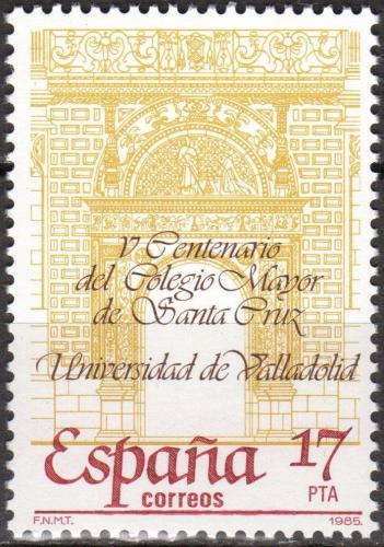 Poštovní známka Španìlsko 1985 Univerzita Valladolid, 500. výroèí Mi# 2665