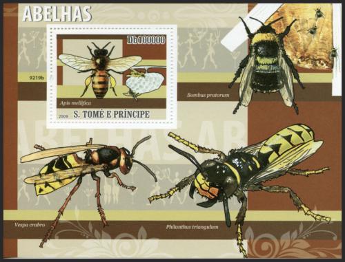 Poštovní známka Svatý Tomáš 2009 Blanokøídlý hmyz Mi# Block 680 Kat 10€ 