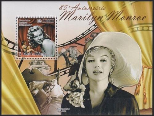 Potovn znmka Svat Tom 2011 Marilyn Monroe Mi# Block 851 Kat 11