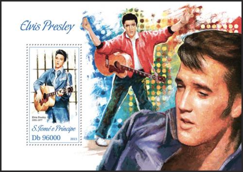 Potovn znmka Svat Tom 2013 Elvis Presley Mi# Block 909 Kat 10