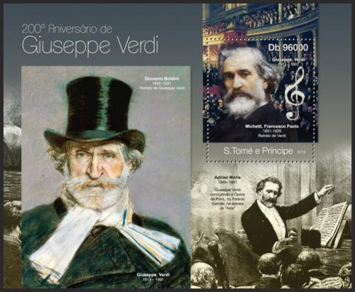 Potovn znmka Svat Tom 2013 Giuseppe Verdi Mi# Block 854 Kat 10 - zvtit obrzek