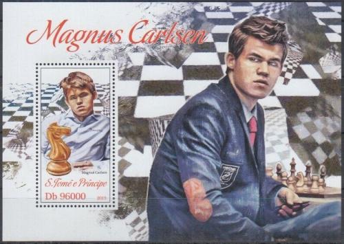 Potovn znmka Svat Tom 2013 Magnus Carlsen, achy Mi# Block 930 Kat 10