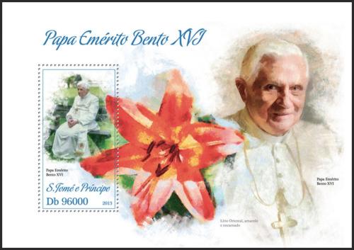 Potovn znmka Svat Tom 2013 Pape Benedikt XVI. Mi# Block 911 Kat 10