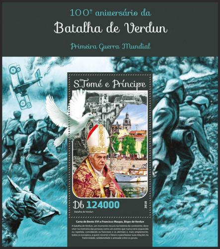 Potovn znmka Svat Tom 2016 Bitva u Verdunu Mi# Block 1157 Kat 12