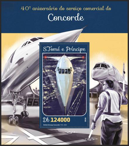 Potovn znmka Svat Tom 2016 Concorde Mi# Block 1168 Kat 12