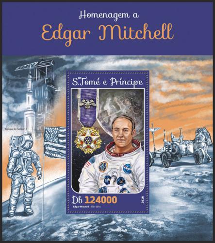 Potovn znmka Svat Tom 2016 Edgar Mitchell, kosmonaut Mi# Block 1171 Kat 12